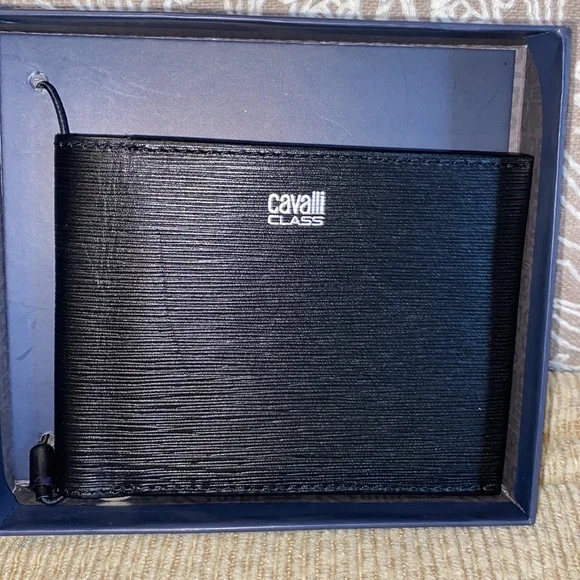 ♣️NWT Roberto Cavalli Genuine Leather Wallet